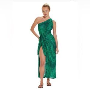 Vix Paula Hermanny Zebra Kiana Mesh Cover Up Maxi Dress